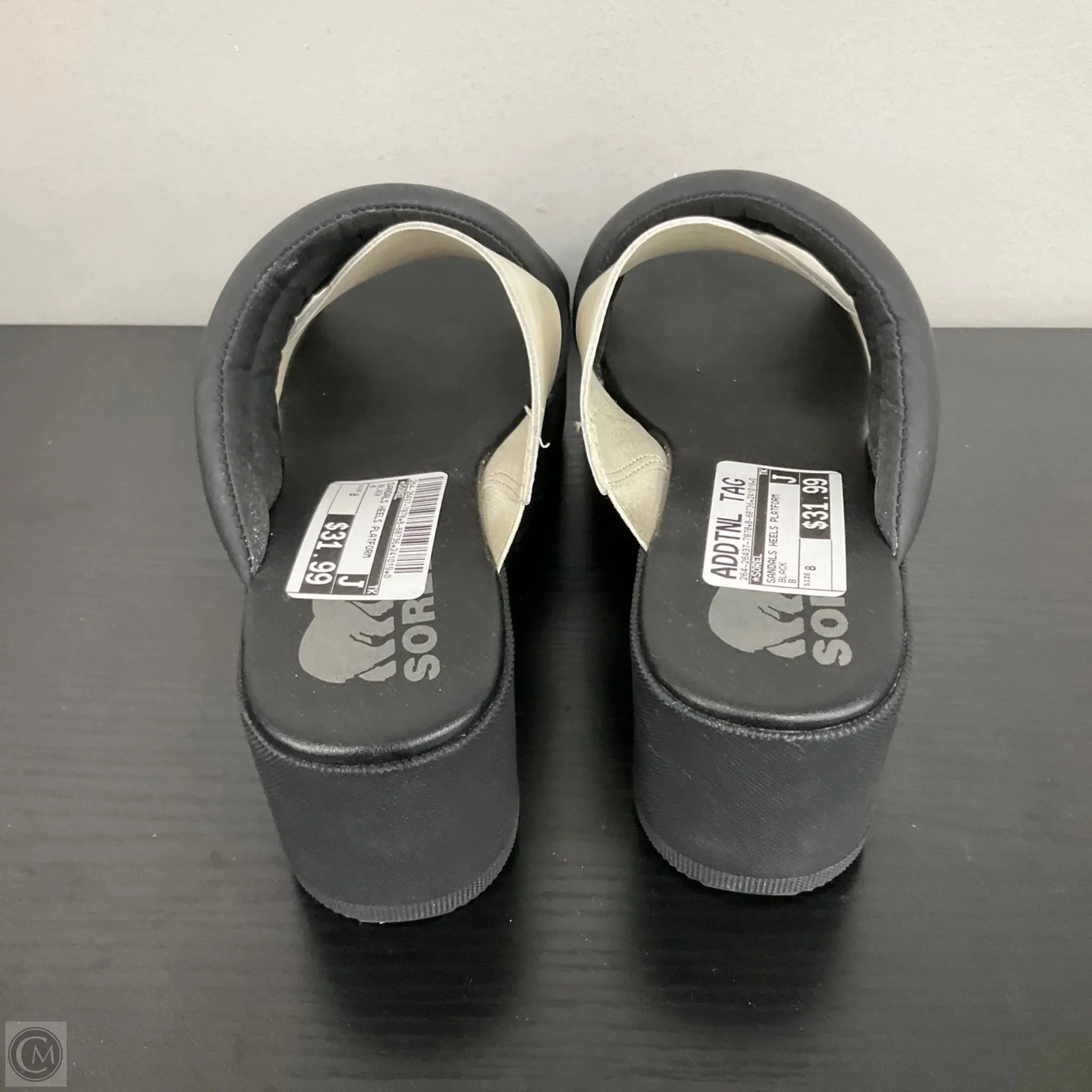 Sandals Heels Platform By Sorel In Black, Size: 8