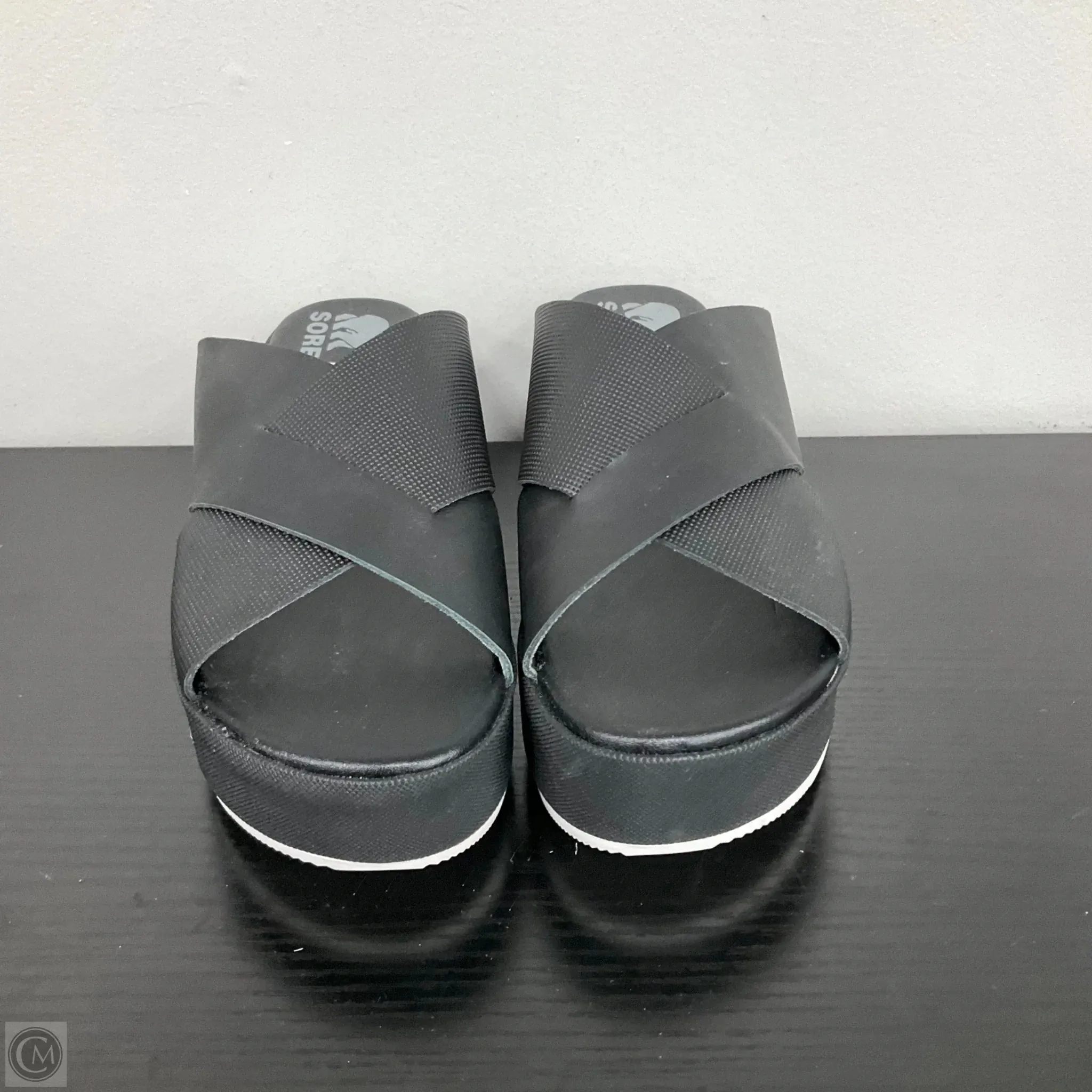 Sandals Heels Platform By Sorel In Black, Size: 8