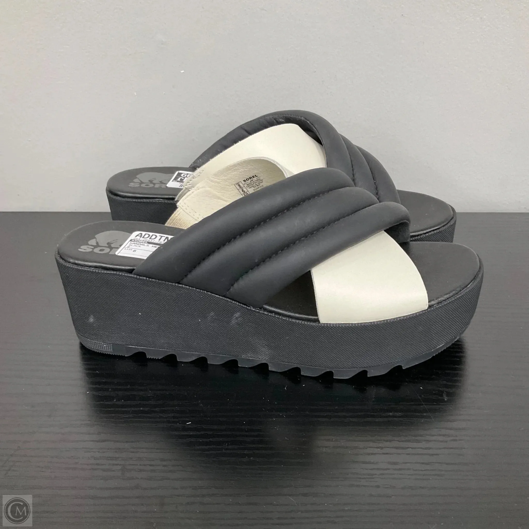 Sandals Heels Platform By Sorel In Black, Size: 8