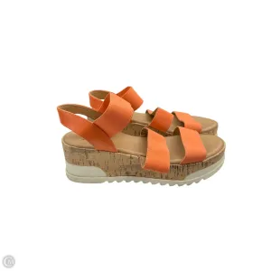 Sandals Heels Platform By Universal Thread In Orange, Size: 8