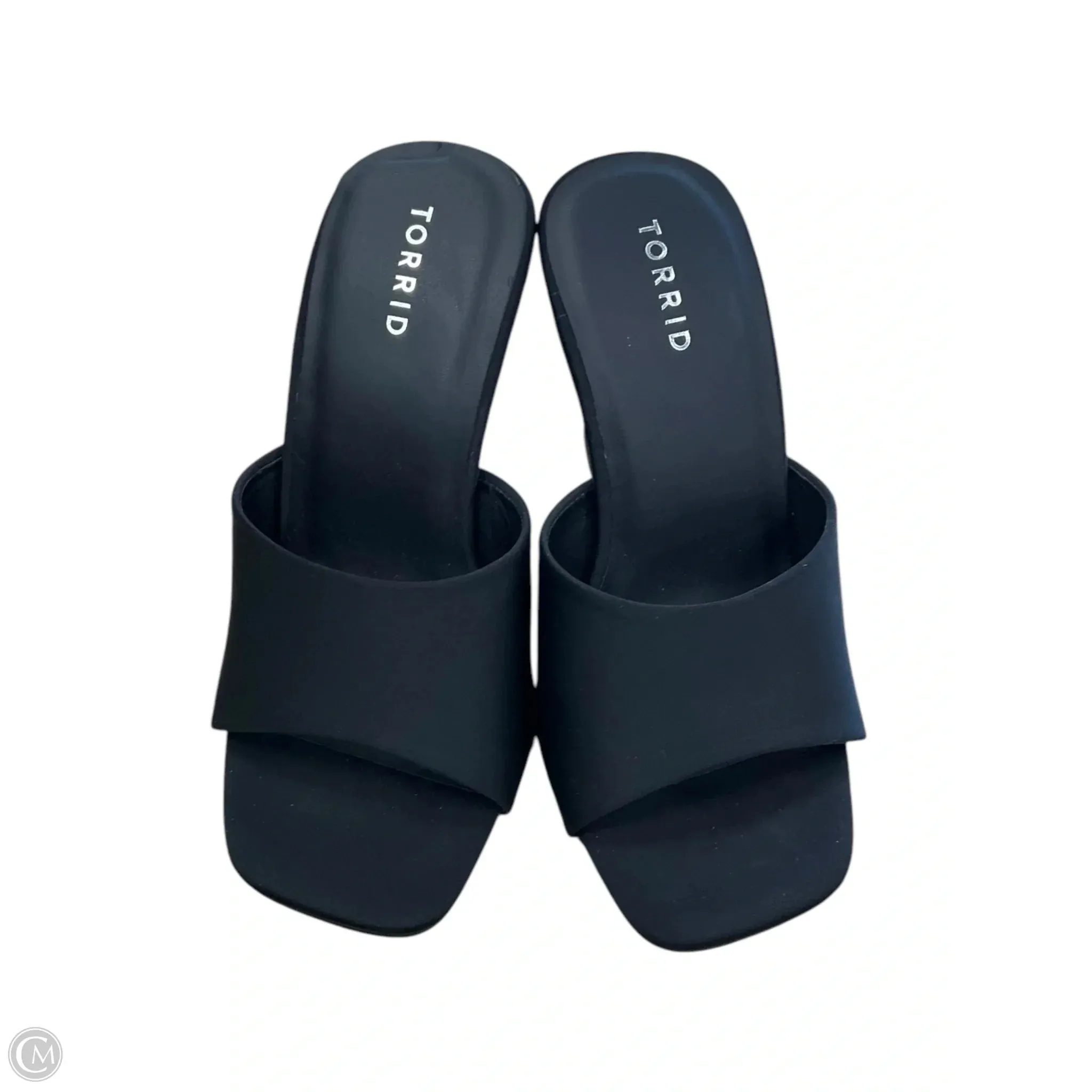 Sandals Heels Stiletto By Torrid In Black, Size: 9.5