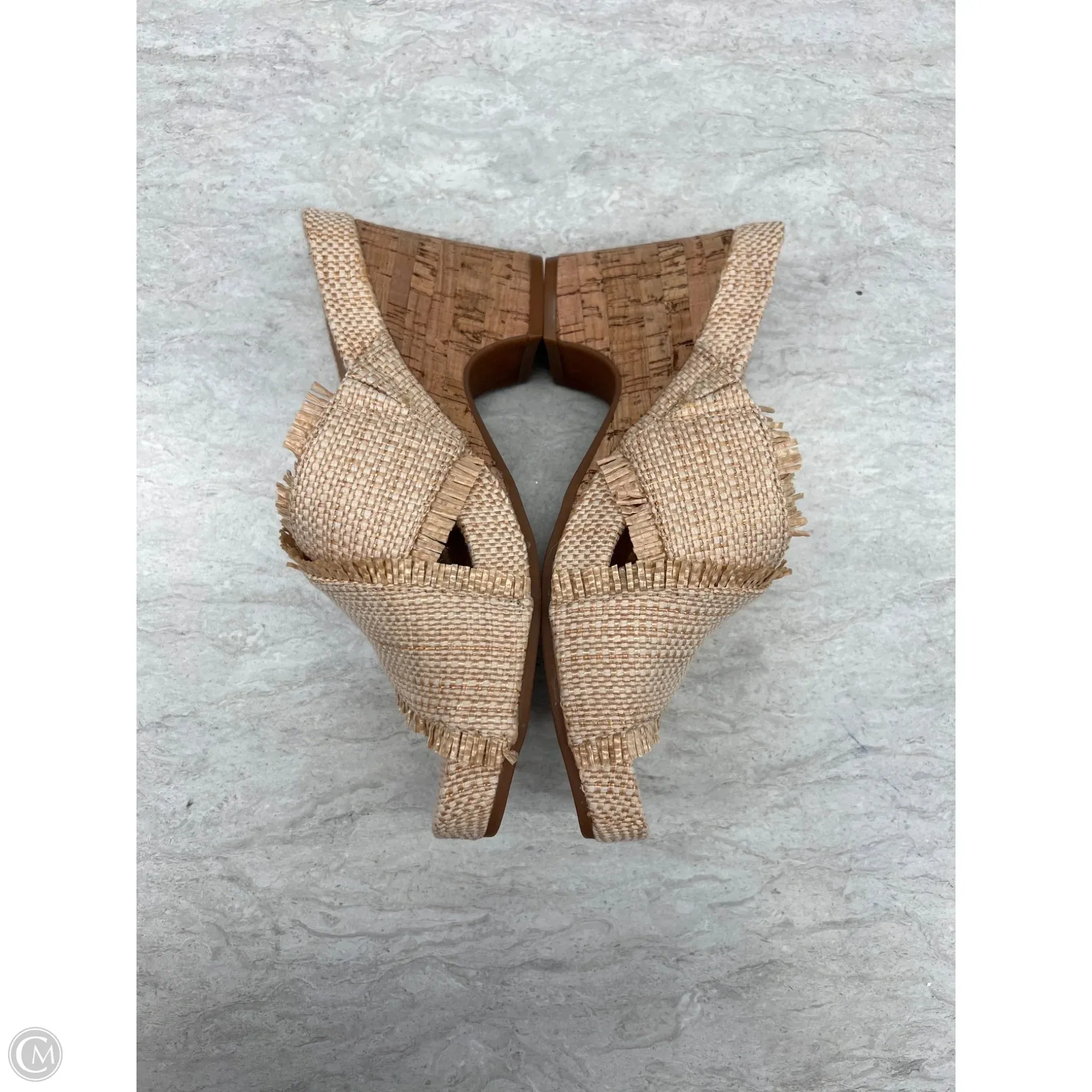 Sandals Heels Wedge By Aeropostale In Tan, Size: 8