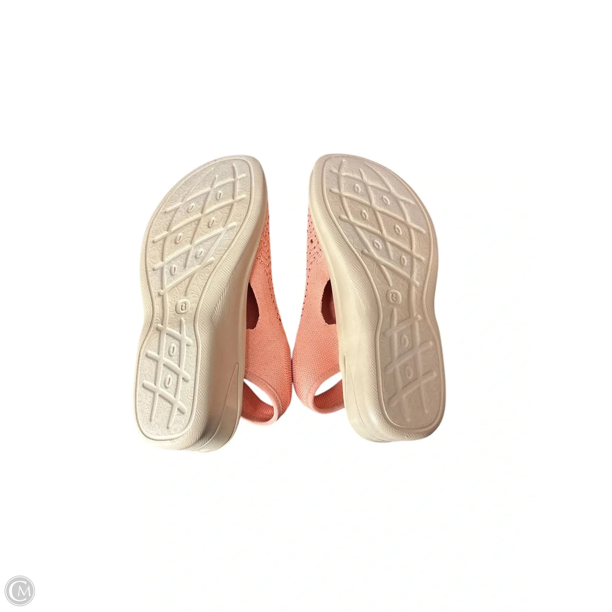 Sandals Heels Wedge By Bzees In Orange, Size: 8