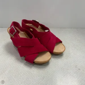 Sandals Heels Wedge By Clarks In Pink, Size: 10