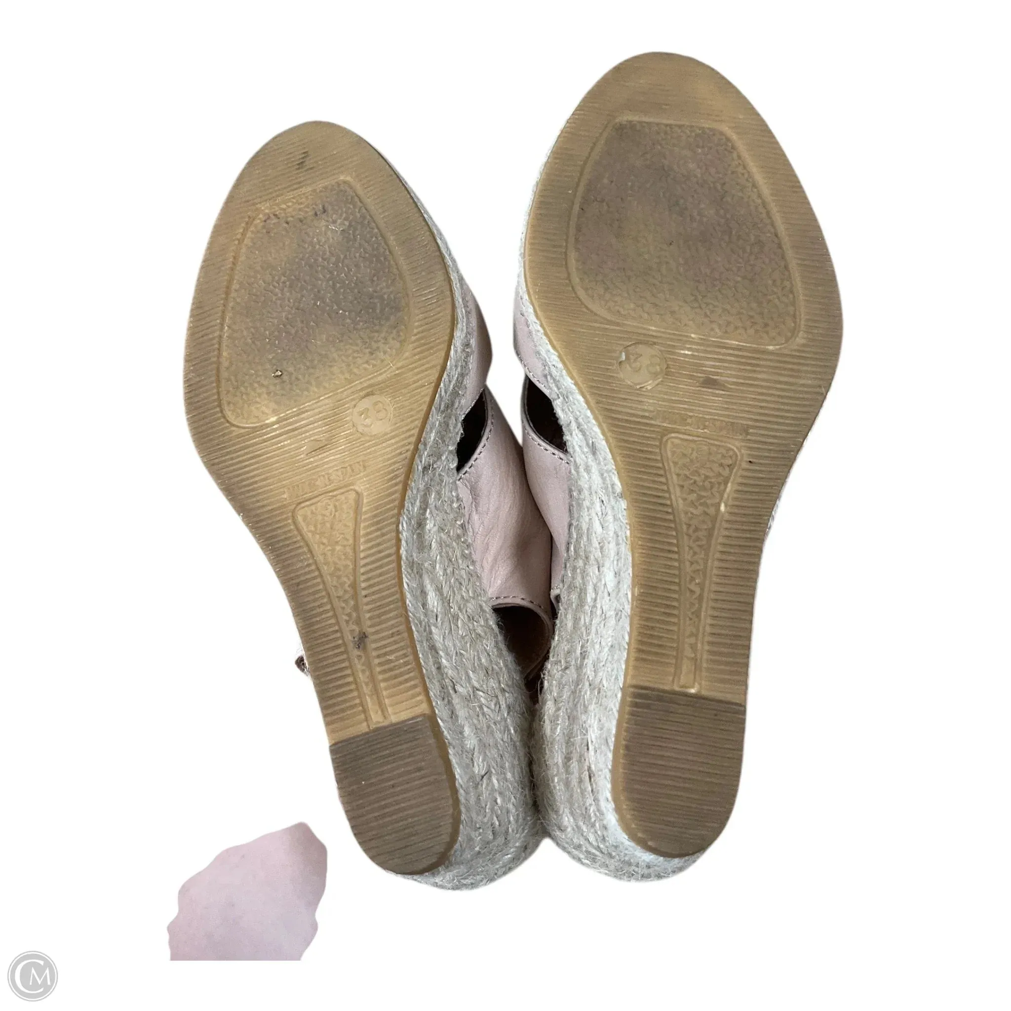 Sandals Heels Wedge By Clothes Mentor In Pink, Size: 7.5