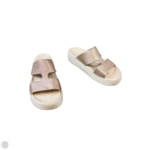 Sandals Heels Wedge By Crocs In Cream, Size: 9
