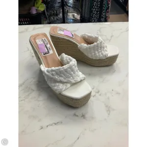 Sandals Heels Wedge By Olivia Miller In White, Size: 8