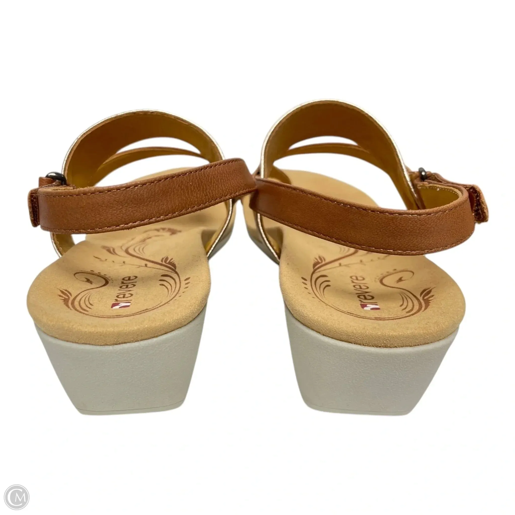 Sandals Heels Wedge By Revere In Brown, Size: 10.5