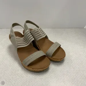 Sandals Heels Wedge By Skechers In Brown, Size: 9
