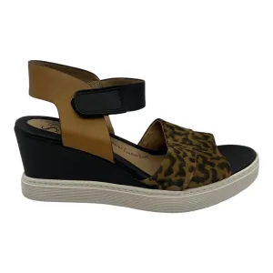 Sandals Heels Wedge By Sofft In Animal Print, Size:9