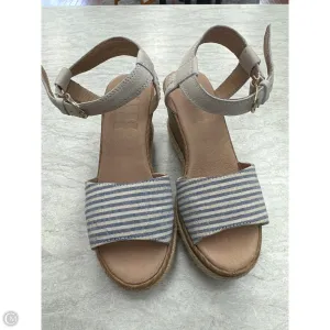 Sandals Heels Wedge By Sperry In Striped Pattern, Size: 5.5