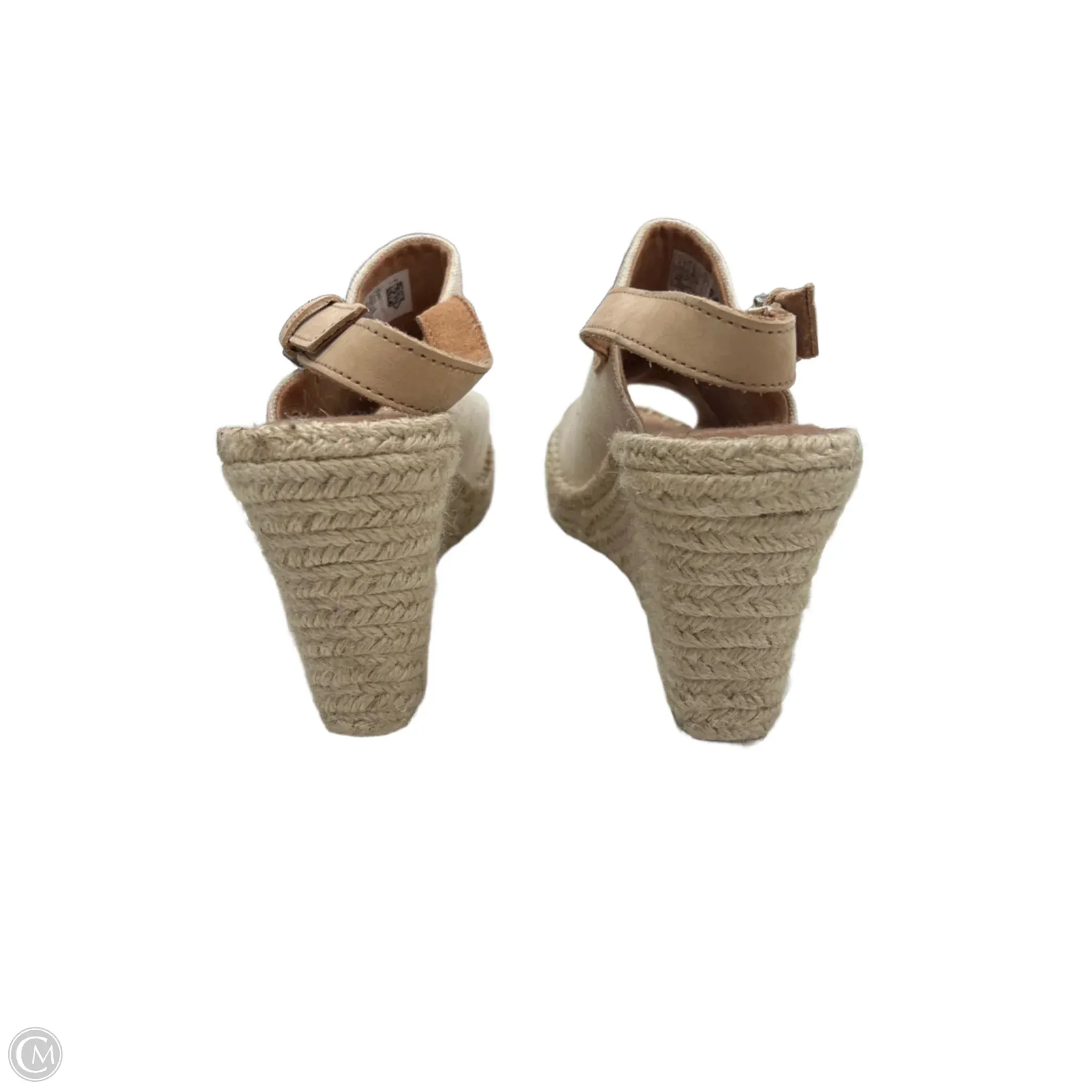 Sandals Heels Wedge By Toms In Tan, Size: 8
