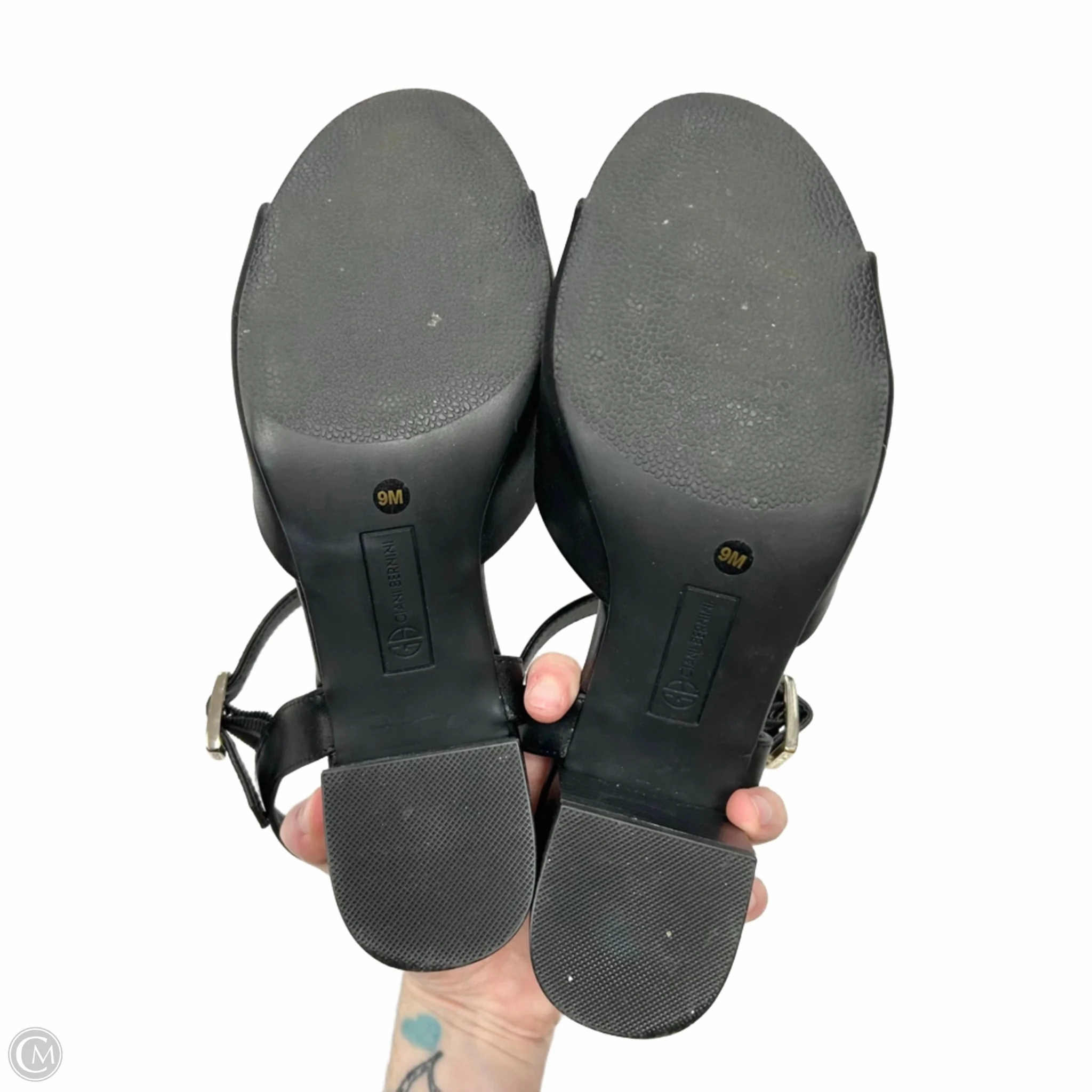 Sandals Heels Block By Giani Bernini In Black, Size: 9