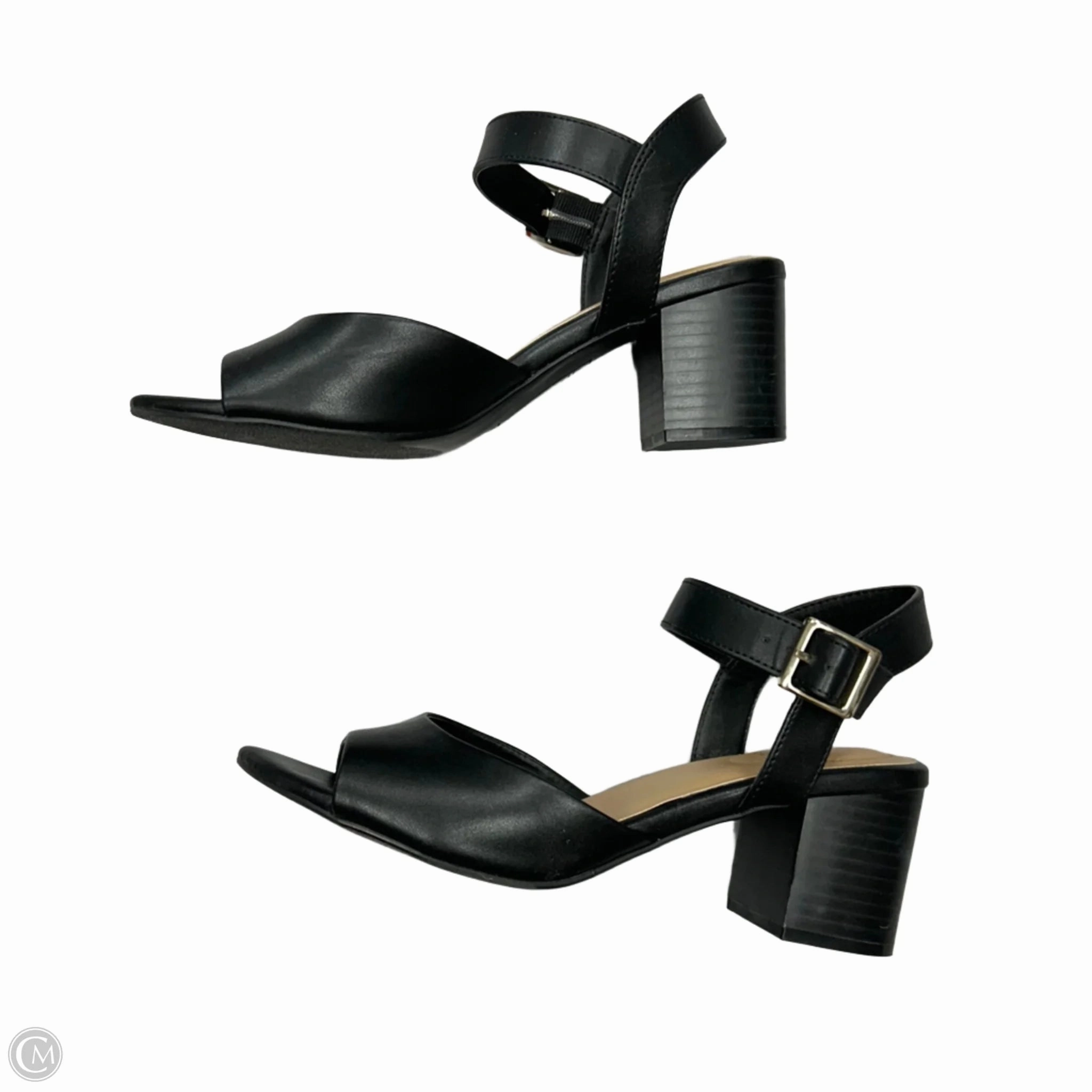 Sandals Heels Block By Giani Bernini In Black, Size: 9