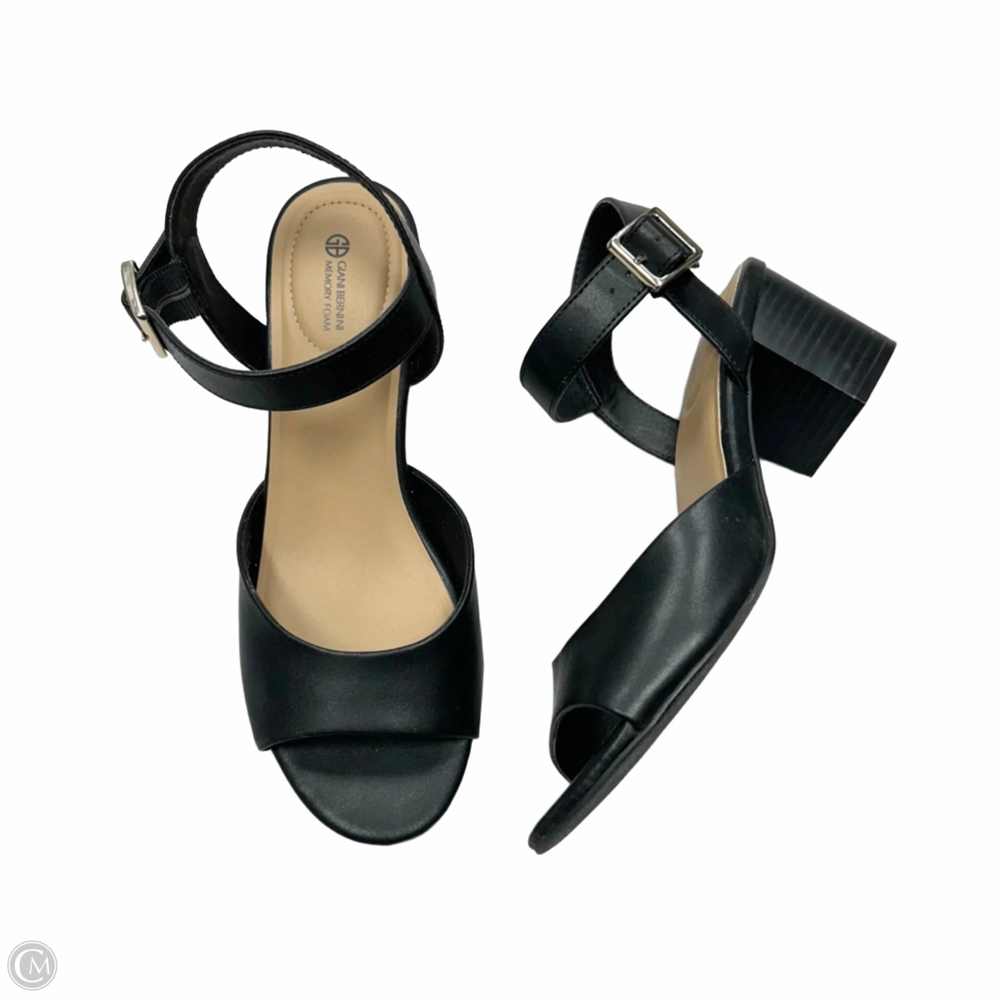 Sandals Heels Block By Giani Bernini In Black, Size: 9