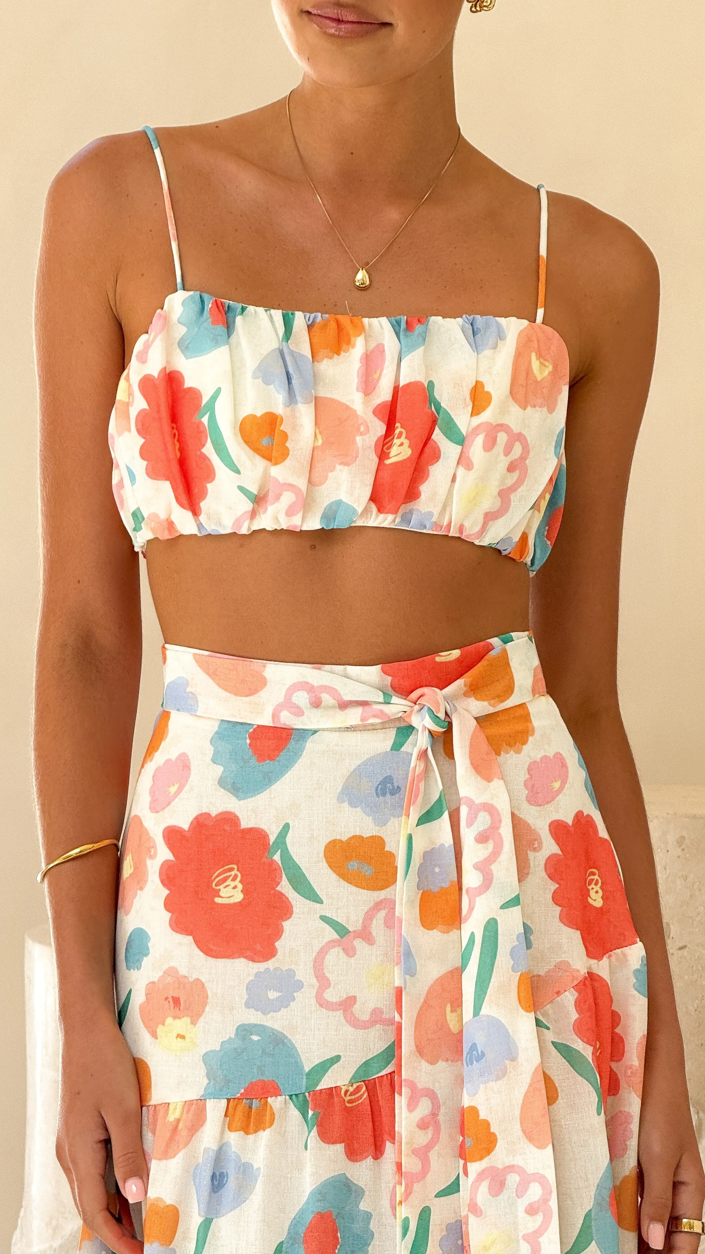 Saraya Top and Skirt Set - Floral Dream