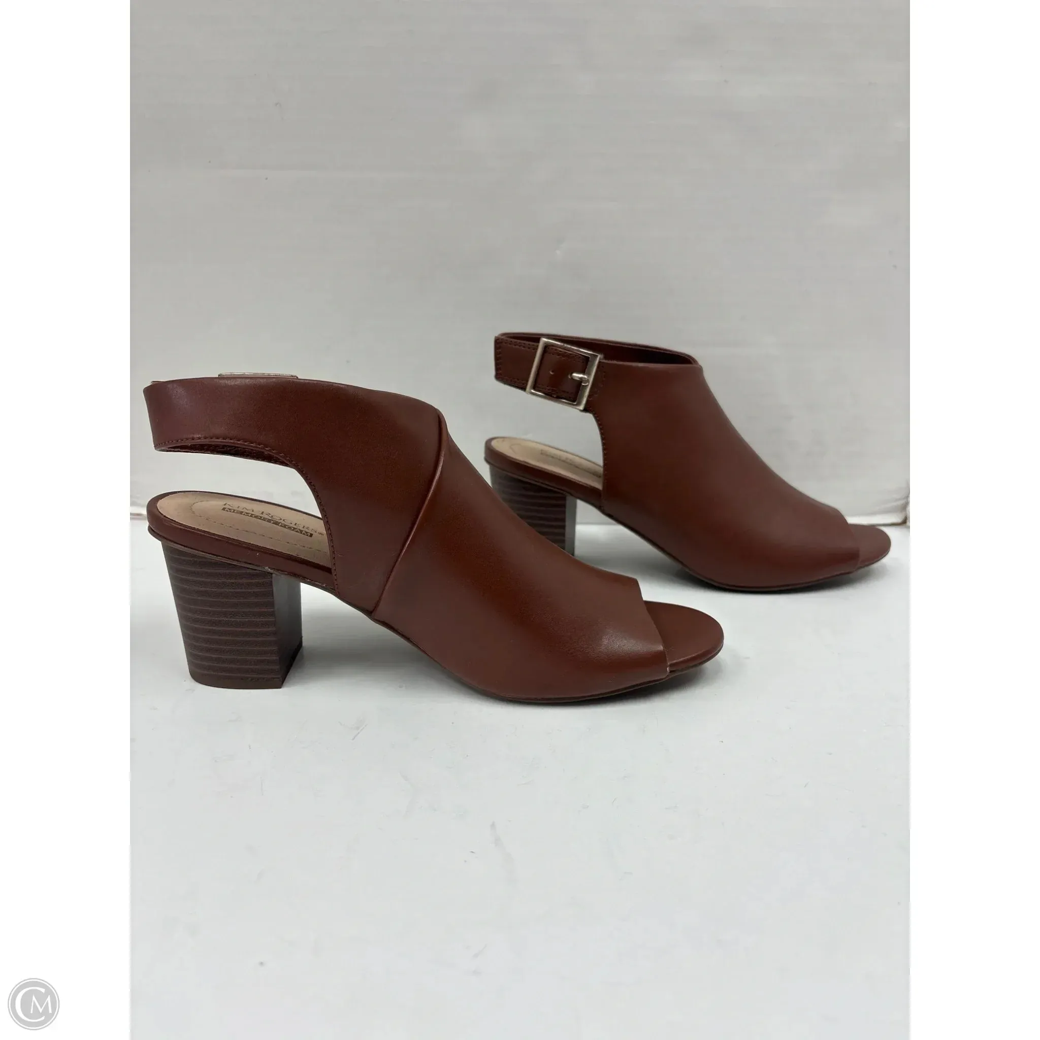 Shoes Heels Block By Kim Rogers In Brown, Size: 9