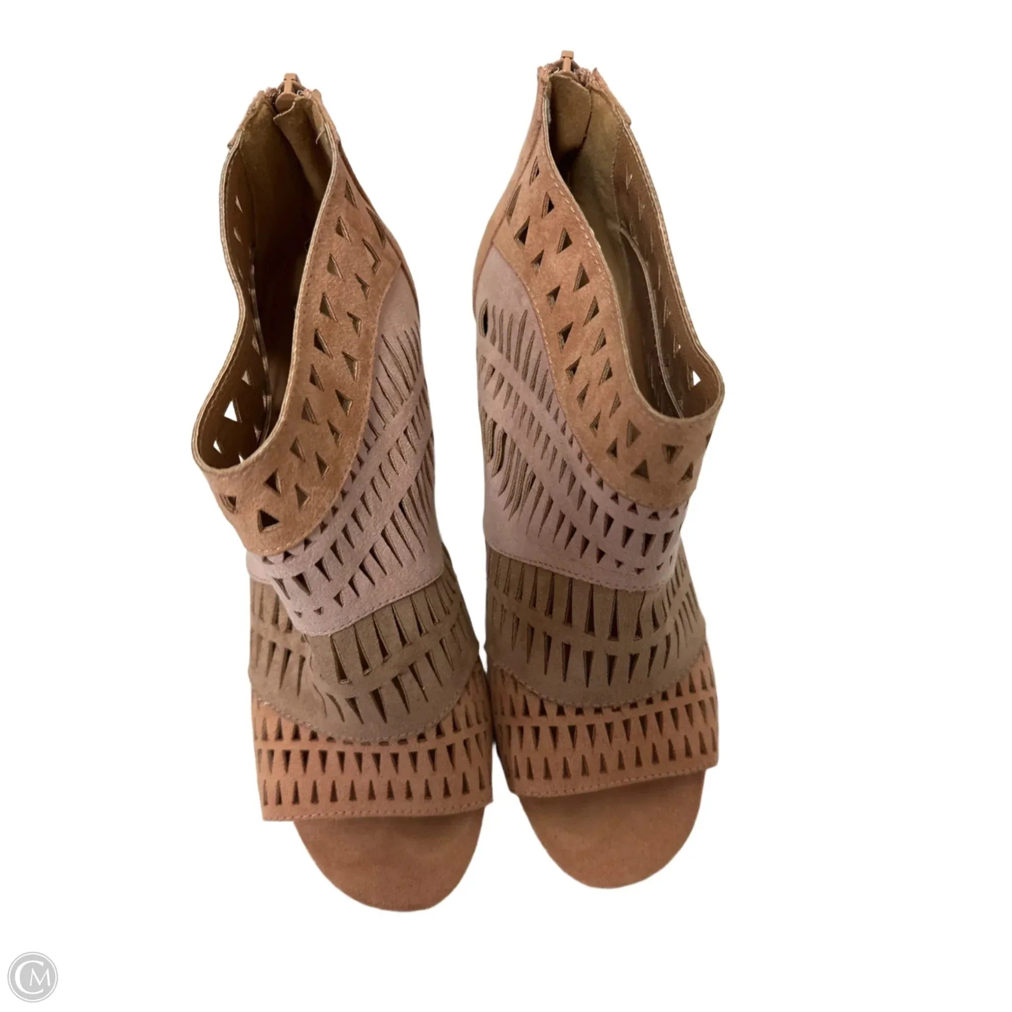 Shoes Heels Block By Qupid In Cream, Size: 8