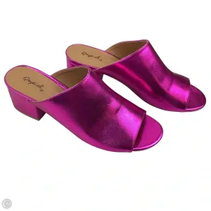 Shoes Heels Block By Qupid In Pink, estimated size 7.5/8