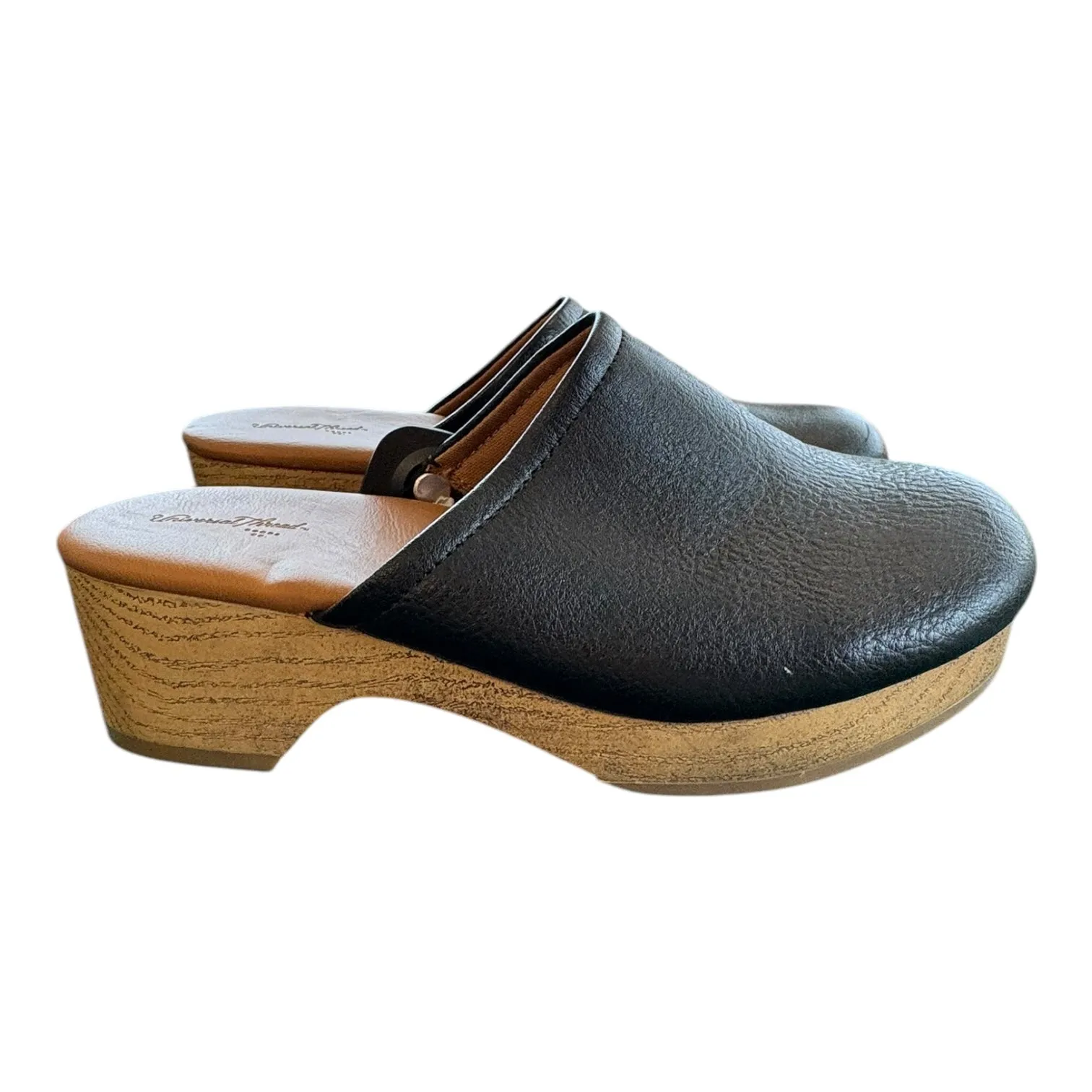 Shoes Heels Block By Universal Thread In Black & Brown, Size:7