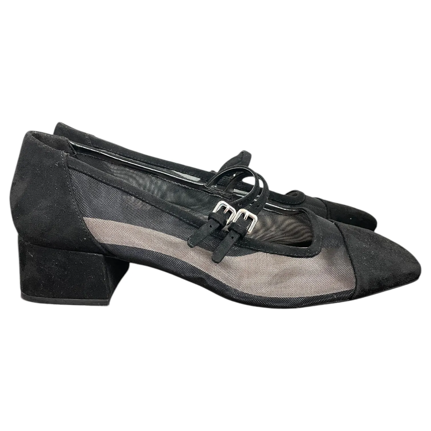 Shoes Heels Block By Zara In Black, Size:11