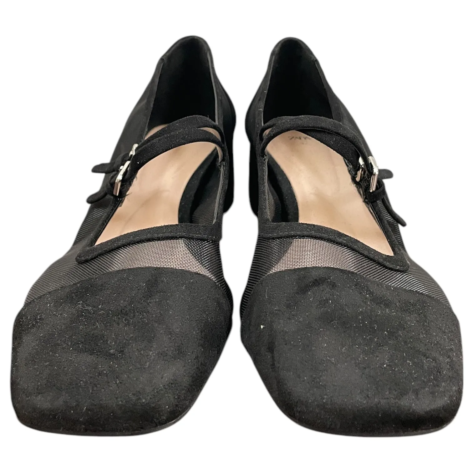 Shoes Heels Block By Zara In Black, Size:11