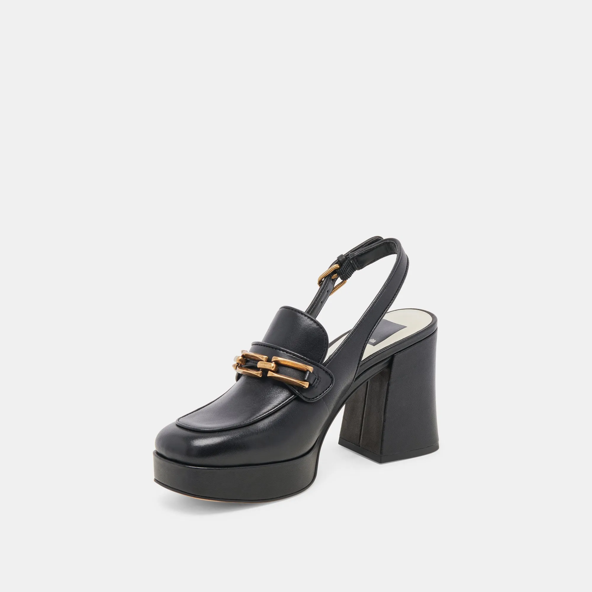 SIRUS HEELS BLACK LEATHER