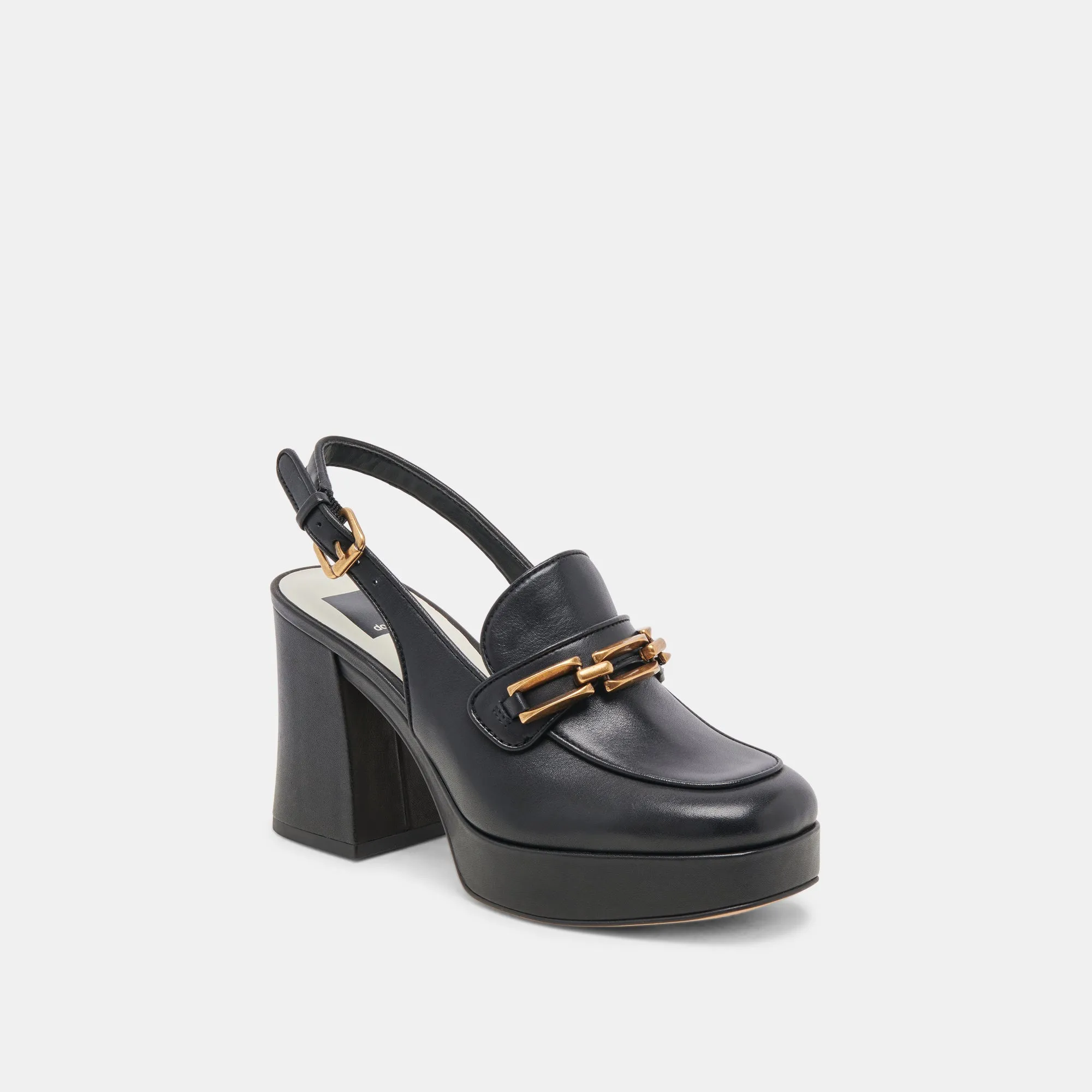 SIRUS HEELS BLACK LEATHER