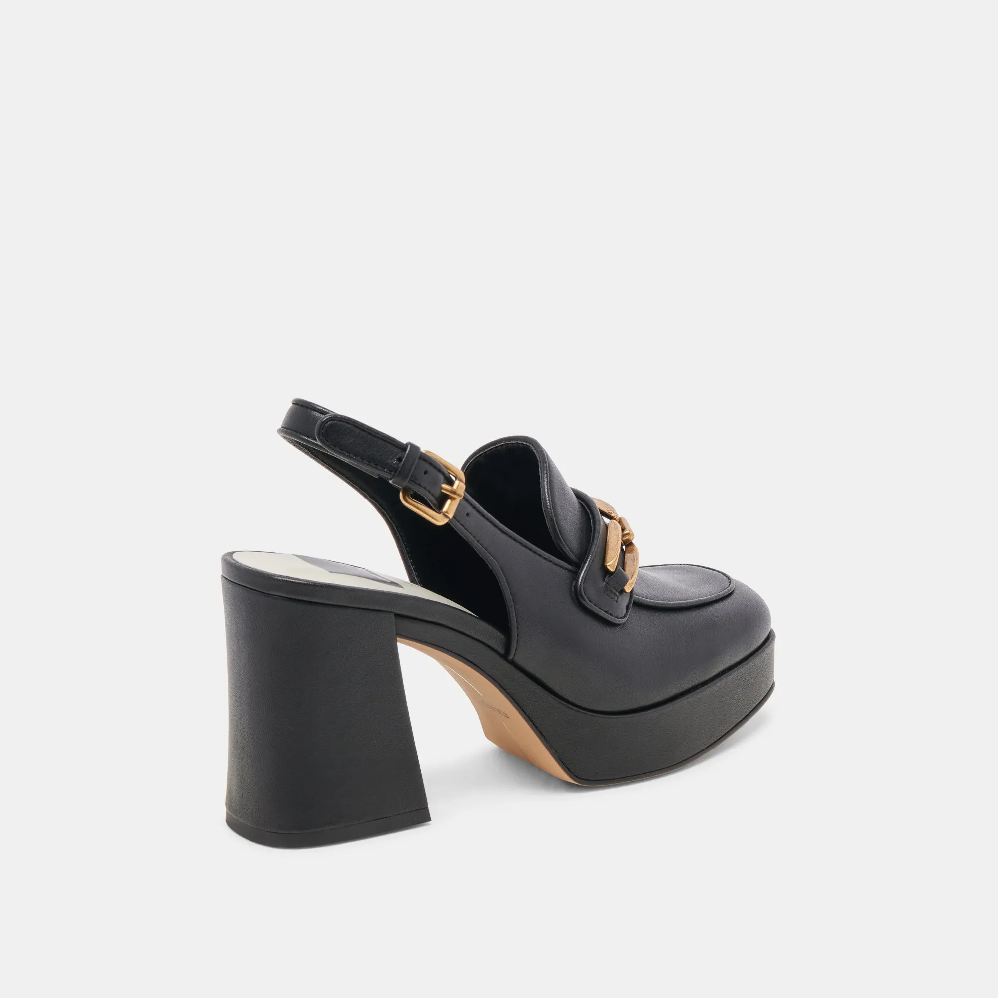 SIRUS HEELS BLACK LEATHER