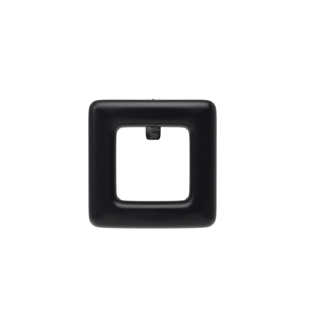Square Coal Leather Toe Clip
