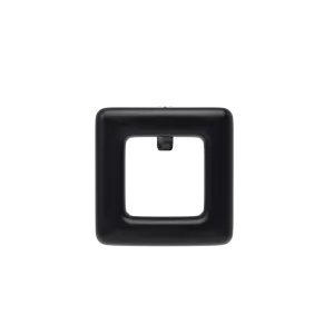 Square Coal Leather Toe Clip