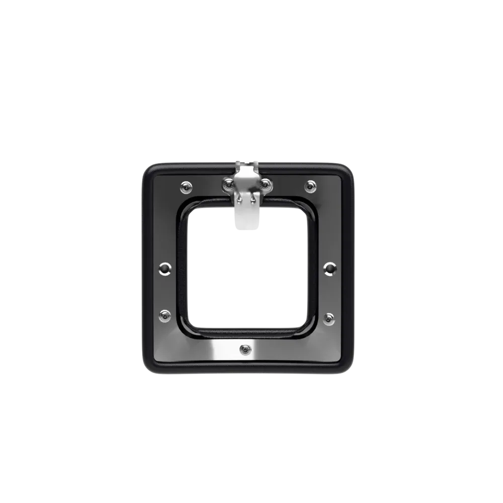 Square Coal Leather Toe Clip