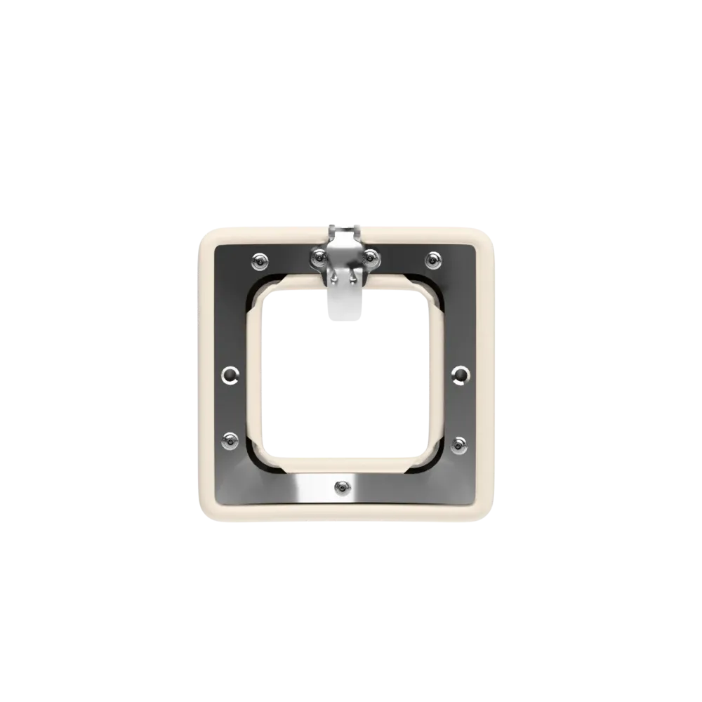 Square Ivory Leather Toe Clip