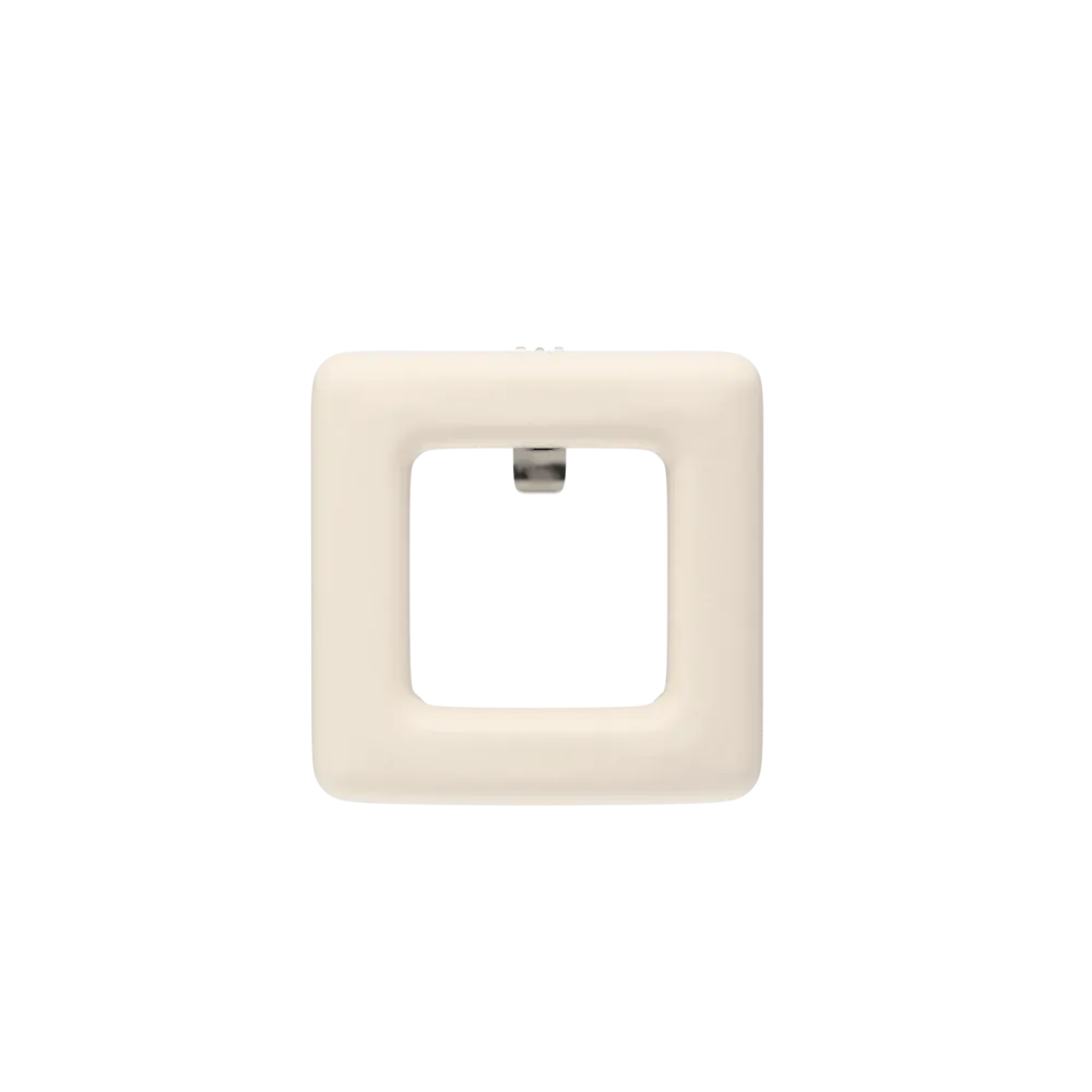 Square Ivory Leather Toe Clip