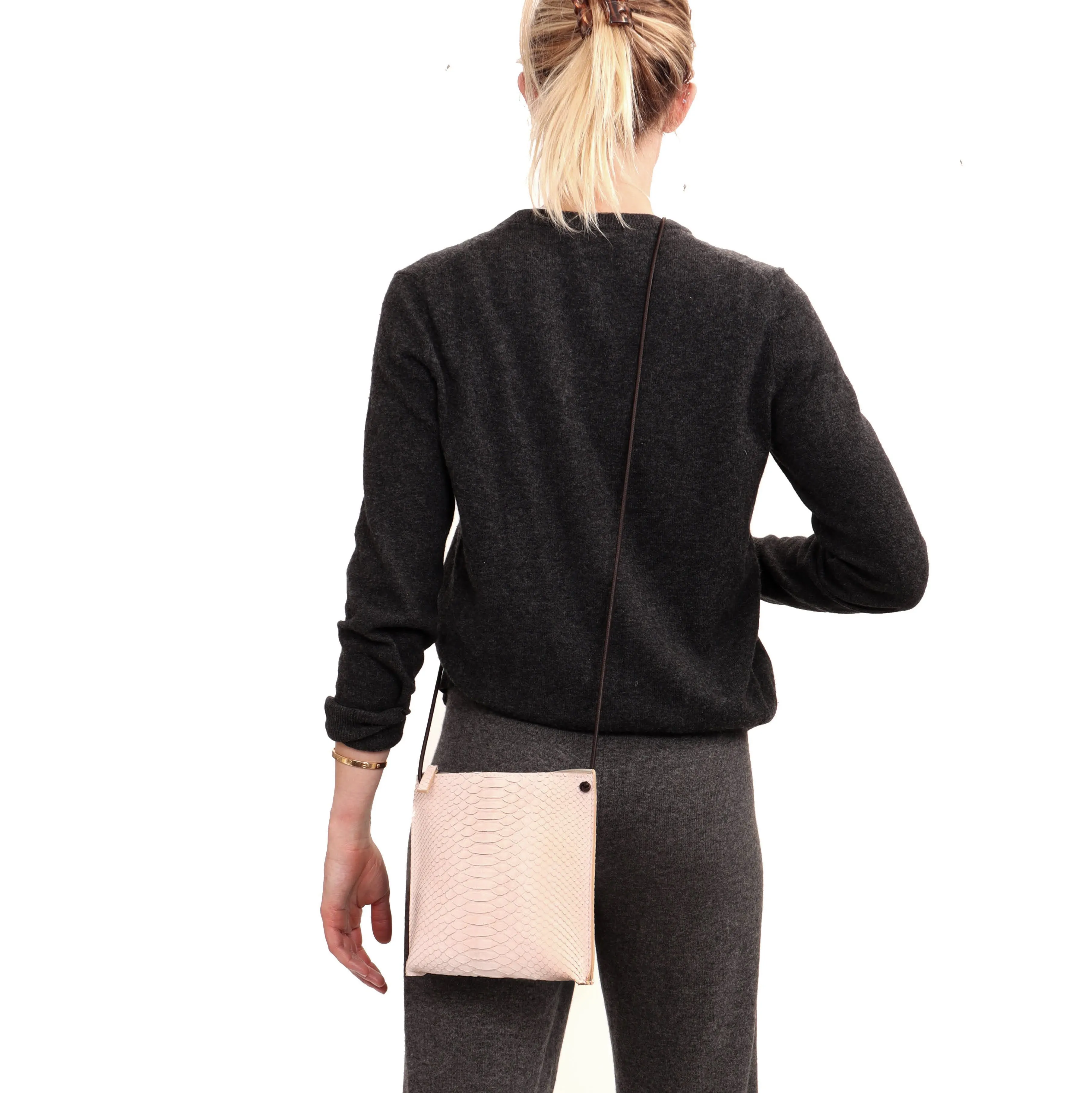 STRAPPY POUCH NUDE ITALIAN LAMB