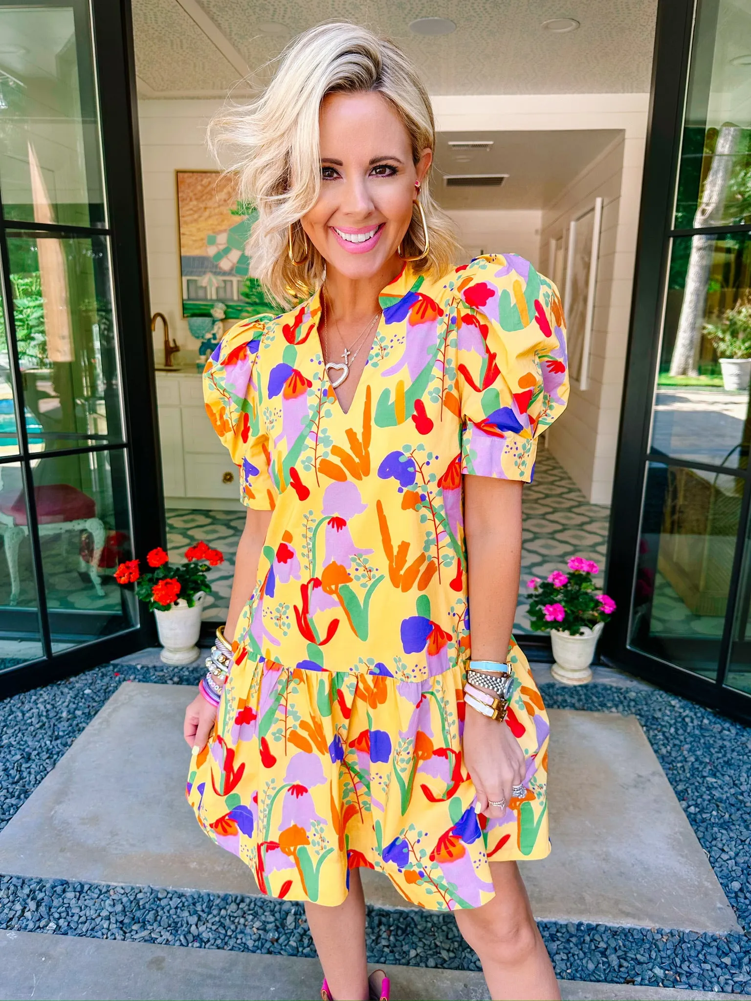 TENACIOUS TULIP DRESS - YELLOW
