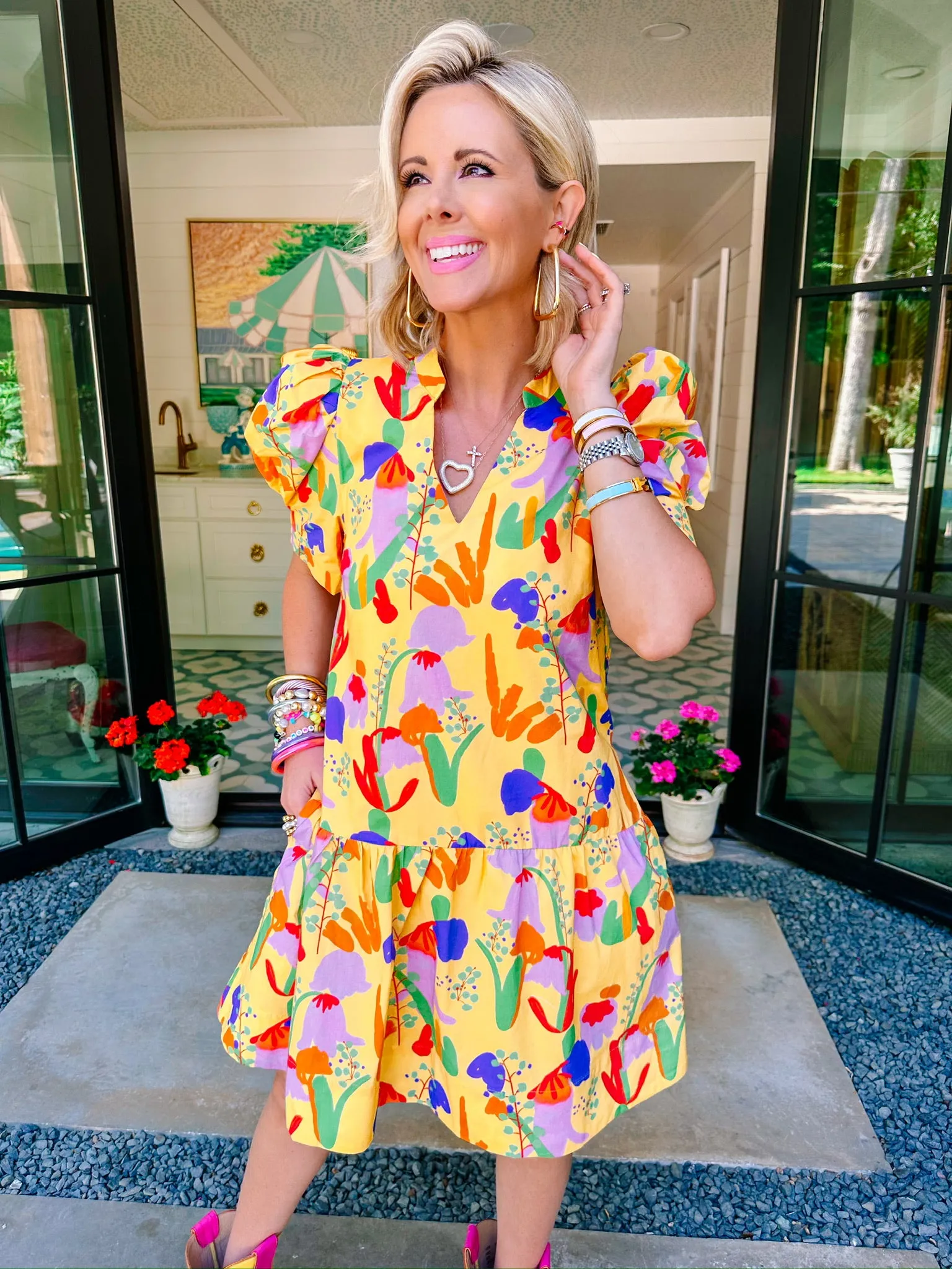 TENACIOUS TULIP DRESS - YELLOW