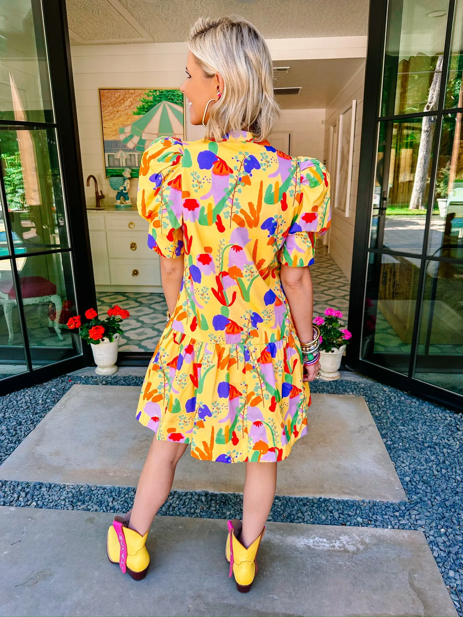 TENACIOUS TULIP DRESS - YELLOW