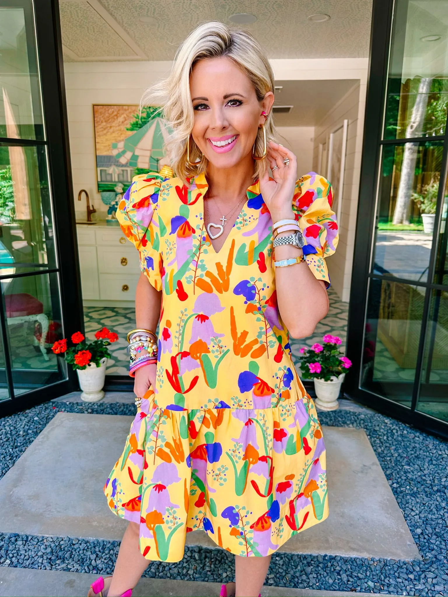 TENACIOUS TULIP DRESS - YELLOW
