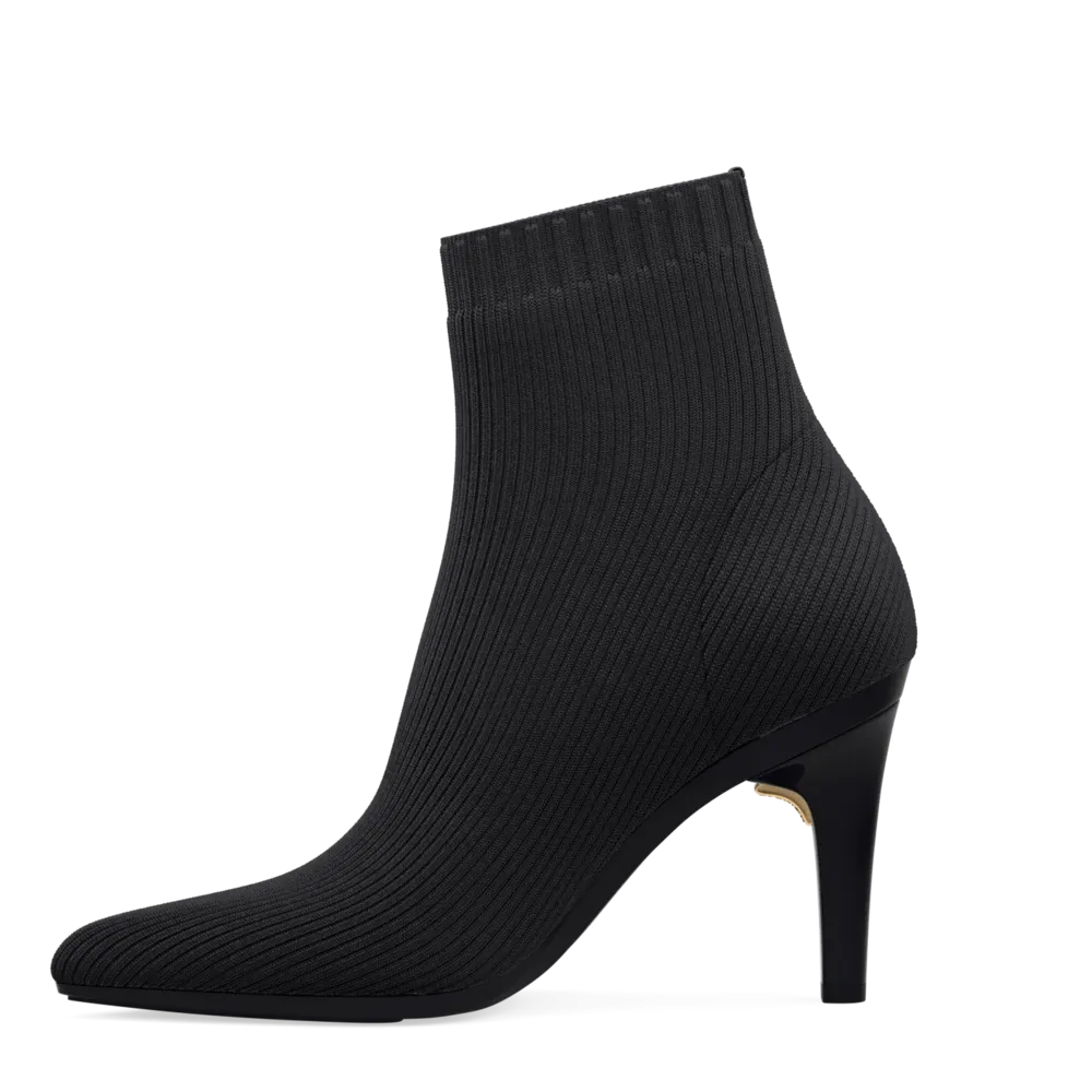 The Bootie - Coal Knit   Stiletto Heel Kit 4 Coal - FINAL SALE