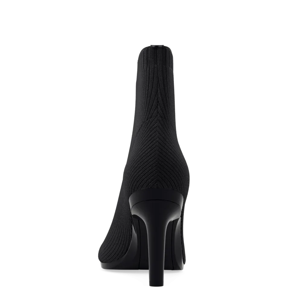 The Bootie - Coal Knit   Stiletto Heel Kit 4 Coal - FINAL SALE