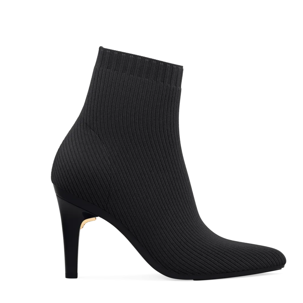 The Bootie - Coal Knit   Stiletto Heel Kit 4 Coal - FINAL SALE