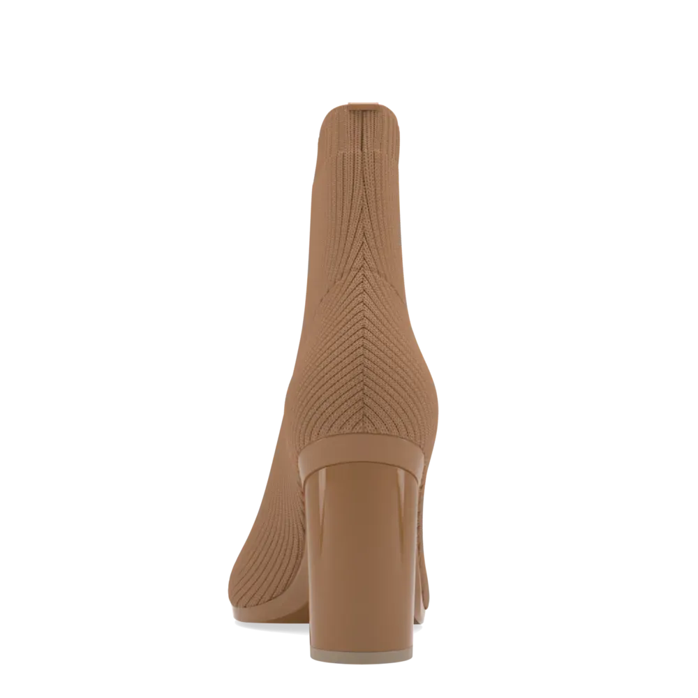 The Bootie - Whiskey Knit   Block Heel Kit 4 Whiskey - FINAL SALE