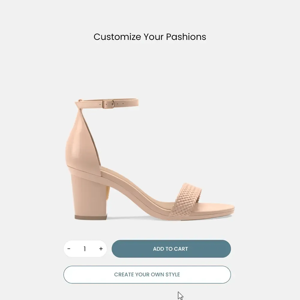 The Pashionista - Sand Braid   Block Heel Kit 3 Sand - Final Sale
