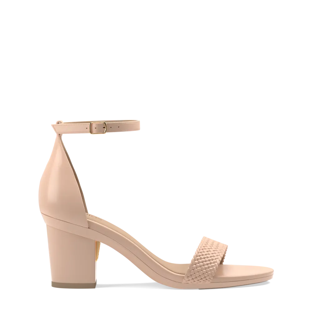The Pashionista - Sand Braid   Block Heel Kit 3 Sand - Final Sale