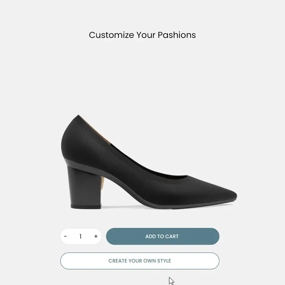 The Pump - Coal Knit   Block Heel Kit 3 Coal - FINAL SALE