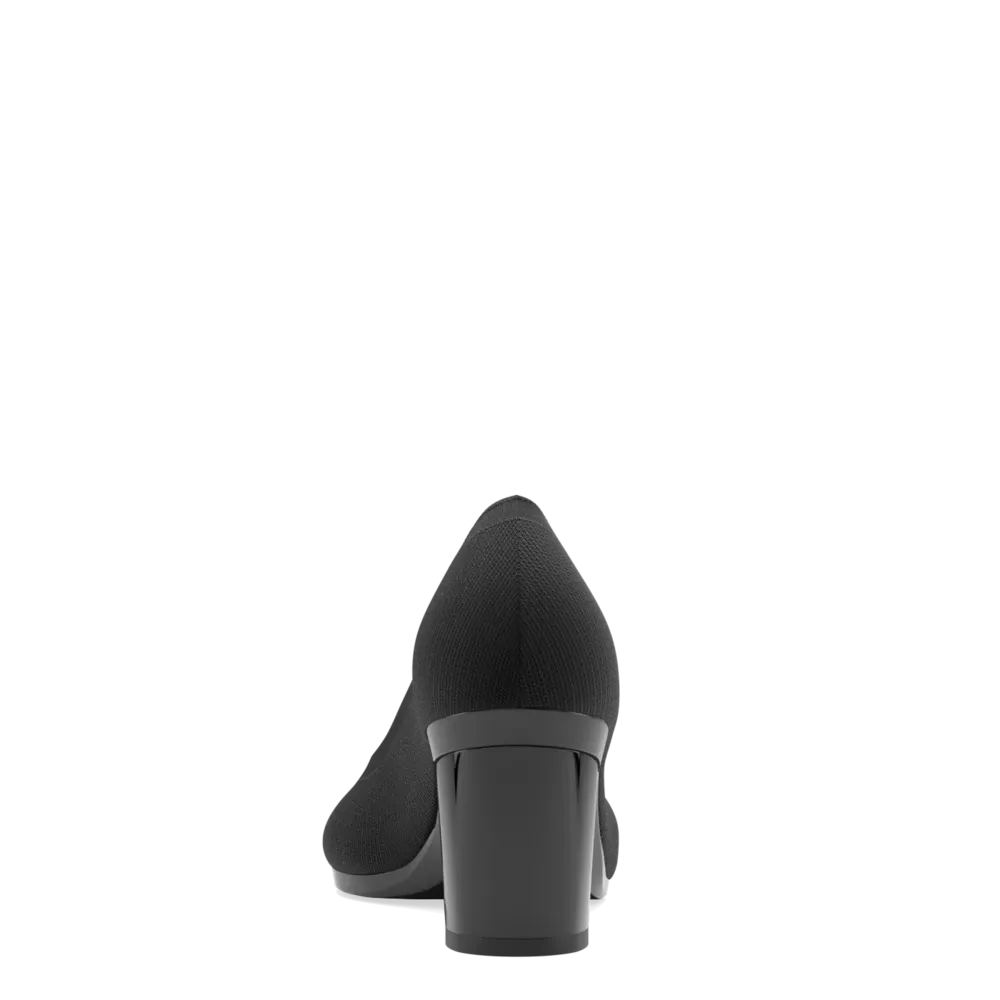 The Pump - Coal Knit   Block Heel Kit 3 Coal - FINAL SALE