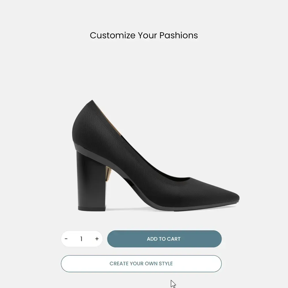 The Pump - Coal Knit   Block Heel Kit 4 Coal - FINAL SALE