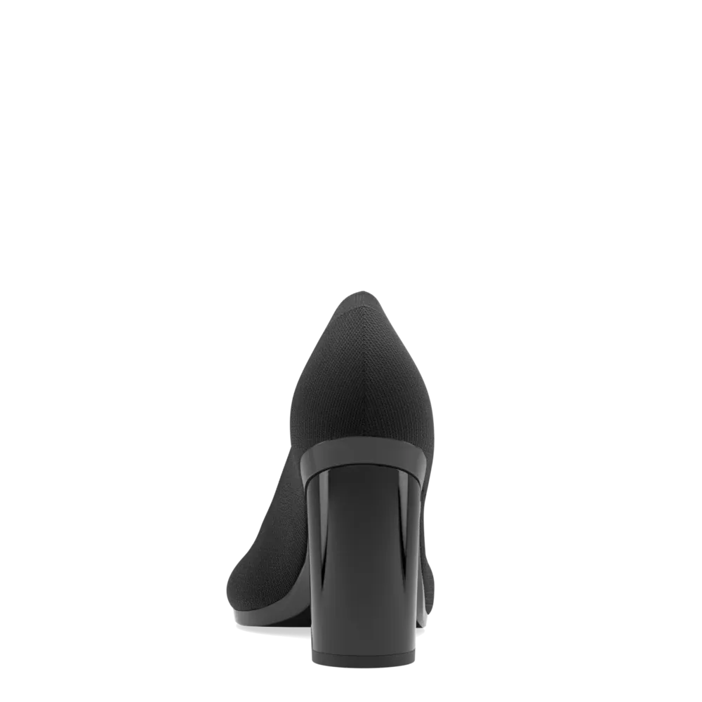 The Pump - Coal Knit   Block Heel Kit 4 Coal - FINAL SALE