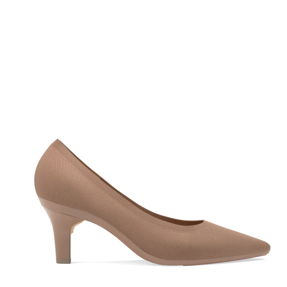The Pump - Latte Knit   Stiletto Heel Kit 3 Latte - FINAL SALE